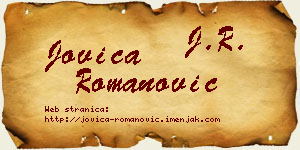 Jovica Romanović vizit kartica